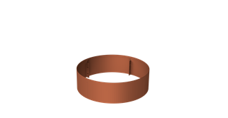 Pre-curved Ring 240mm - diameter 800mm - Powder Coat Corten