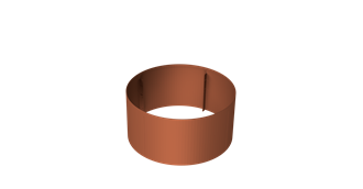 Pre-curved Ring 400mm - diameter 800mm - Powder Coat Corten