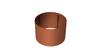 Pre-curved Ring 560mm - diameter 800mm - Powder Coat Corten