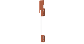 Bracing Rod Zero-Flex 240mm with Fixing Lips Powder Coat Corten x 40